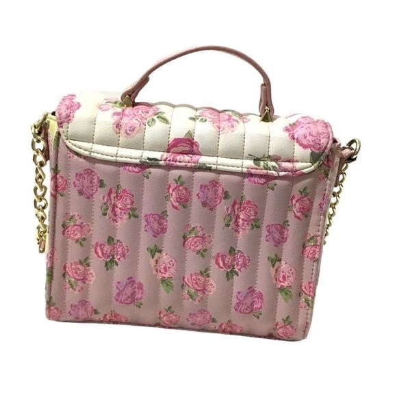 Luv Betsey By Betsey Johnson Pink Top Handle Satchel Crossbody Bag - Picture 3 of 14